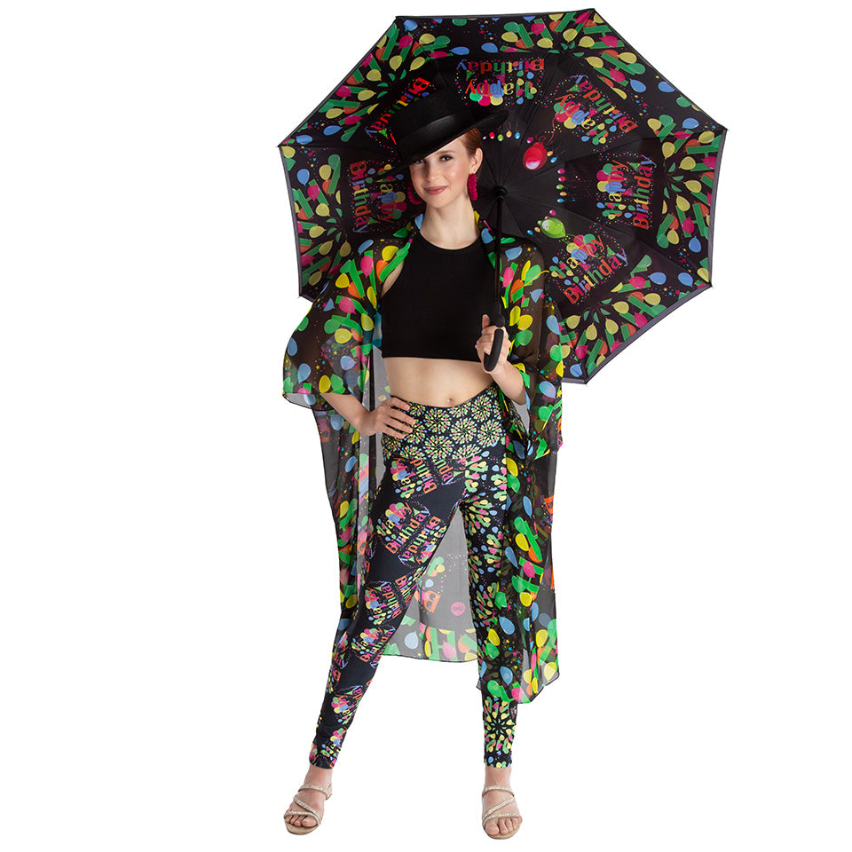 Happy Birthday Reverse Umbrella – Wendy Newman Designs