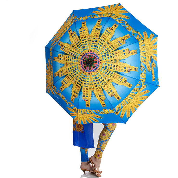 Citified - Asheville Fan Umbrella  outside