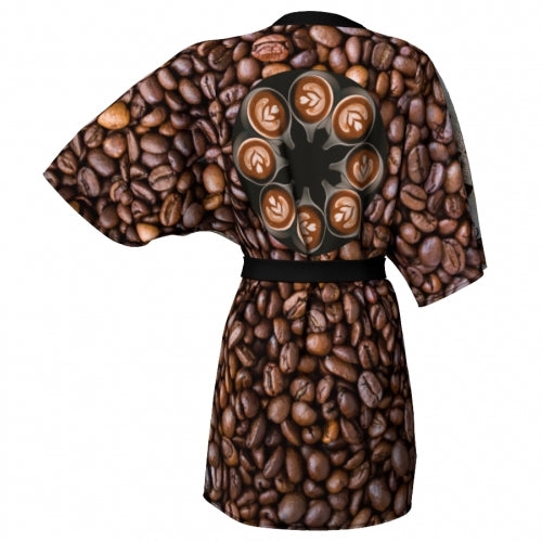 Cappuccino Coffee Kimono back