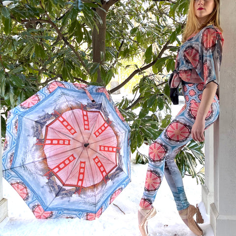 San Francisco world Tour Yoga Leggings and Umbrella and kimono