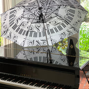 Ivory Music Fan Umbrella Wendy Newman Designs 