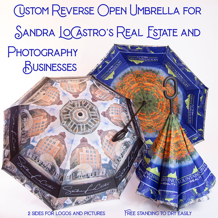 Custom Umbrella from your photo lWendy Newman Designs Real Estate and Photo business