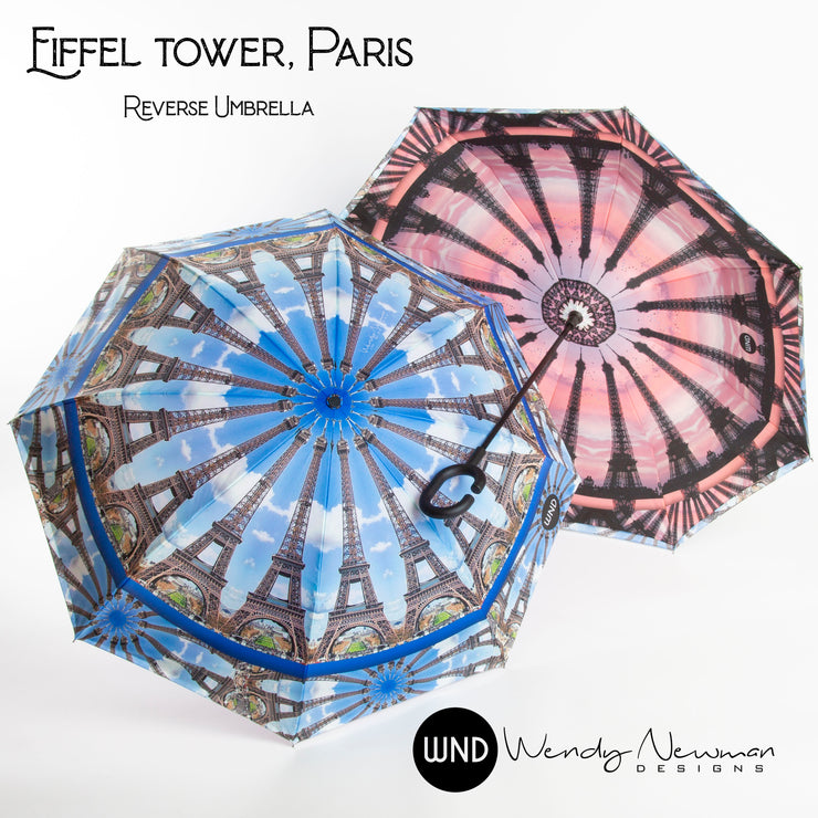 Parisian World Tour Reverse Umbrella Wendy Newman Designs