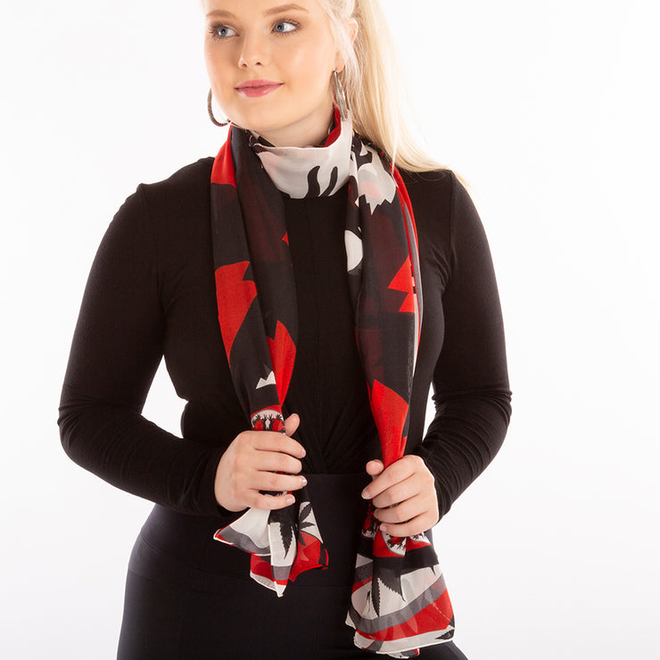 Sumad spice scarf Wendy Newman designs loop tie