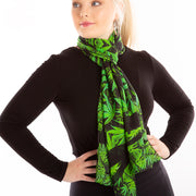 Parsley spice silk scarf Wendy Newman Designs  Loop tie