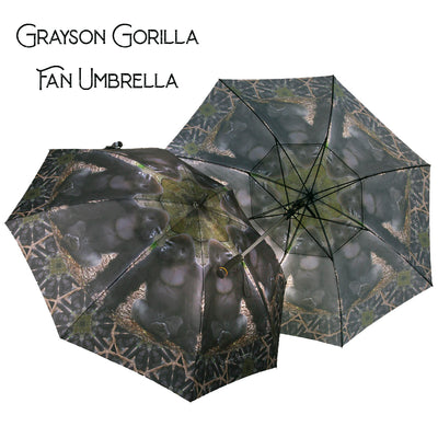 Gabriel Gorilla Zoo Fan Umbrella  Wendy Newman Designs