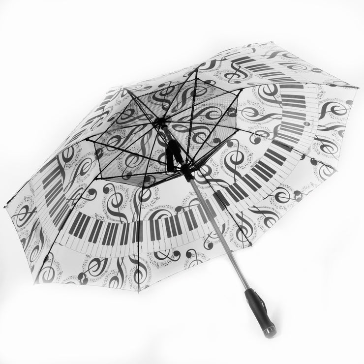 Ivory Music Fan Umbrella Wendy Newman Designs inside