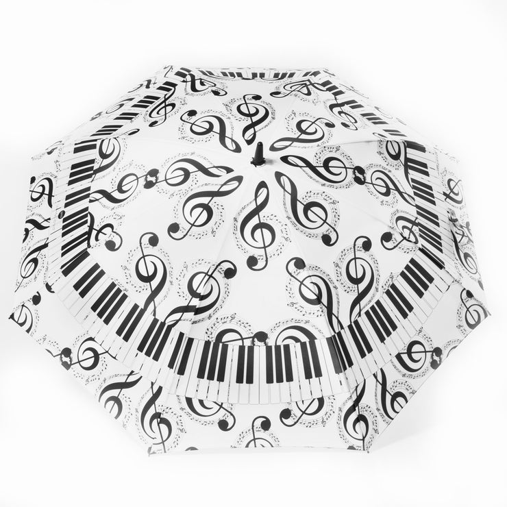 Ivory Music Fan Umbrella Wendy Newman Designs top