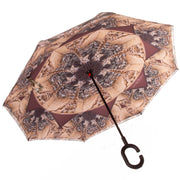 Giraffe/Cougar Zoo Reverse Umbrella Wendy Newman Designs inside