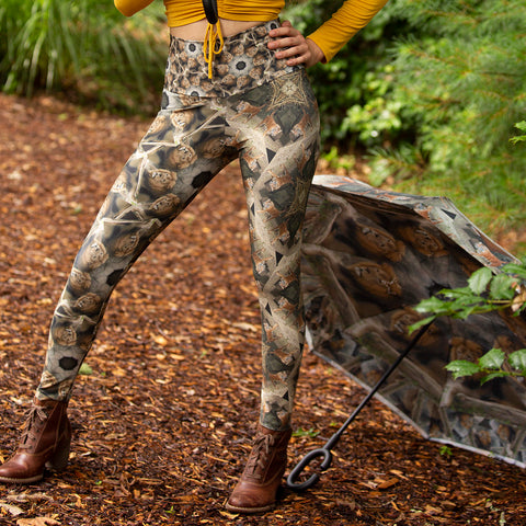 Cats Zoo Yoga Leggings Wendy Newman Designs  with reverse umbrella