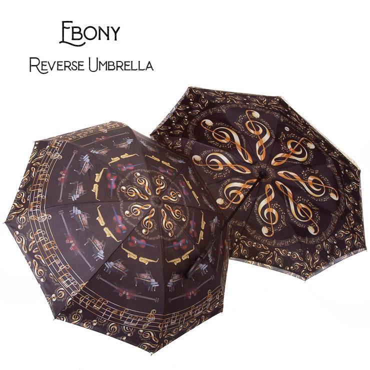 Ebony music Reverse umbrella Wendy Newman Designs