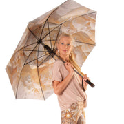 Conch Seaside Fan Umbrella inside and leggings Wendy Newman Designs