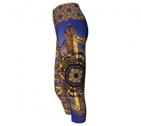 London World Tour Yoga Capris  Wendy Newman Designs  side