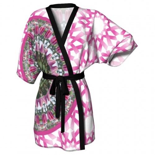 Mettle Breast Cancer Awareness Kimono front view Wendy Newman Designs