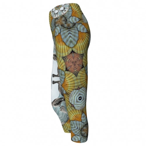 Nerites Seaside Yoga Capris side view Wendy Newman Designs