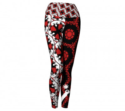 Panama Red Hemp Yoga Leggings Wendy Newman Designs