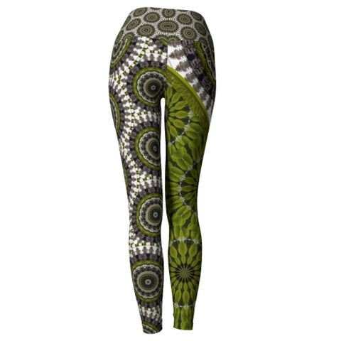 Pineapple - Charleston Yoga Leggings back Wendy Newman Designs