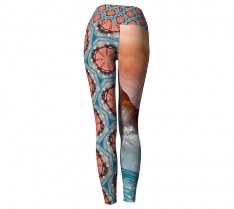San Francisco World Tour Yoga Leggings Wendy Newman Designs back