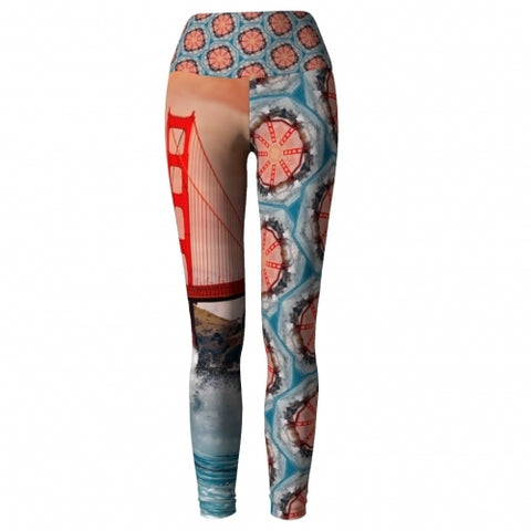 San Francisco World Tour Yoga Leggings Wendy Newman Designs front 2