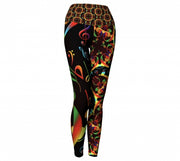 Staccato Music Yoga Leggings front Wendy Newman Designs