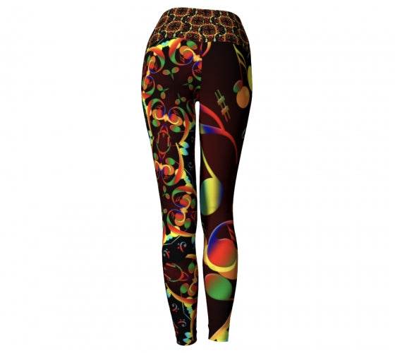 Staccato Music Yoga Leggings back Wendy Newman Designs