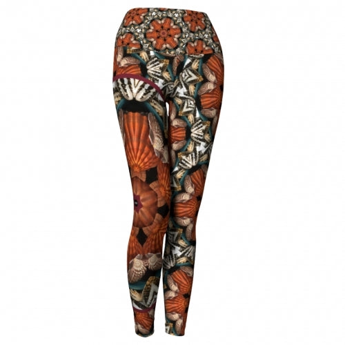 Triton Seaside Yoga Leggings front Wendy Newman Designs