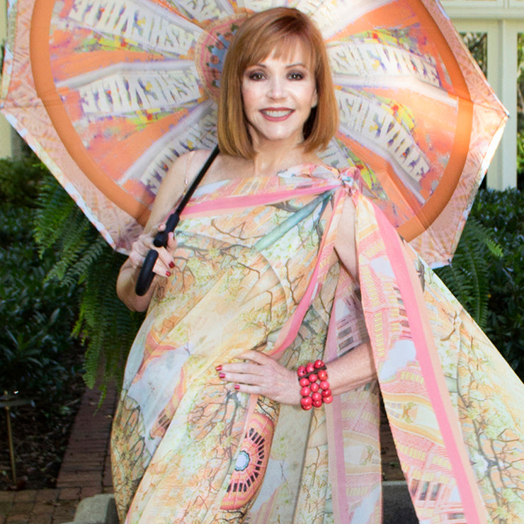Caracole Asheville Umbrella Wendy Newman Designs and scarf