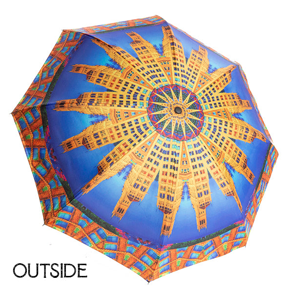 Kismet - Asheville Reverse Umbrella outside Wendy Newman Designs