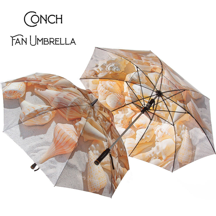 Conch Seaside Fan Umbrella